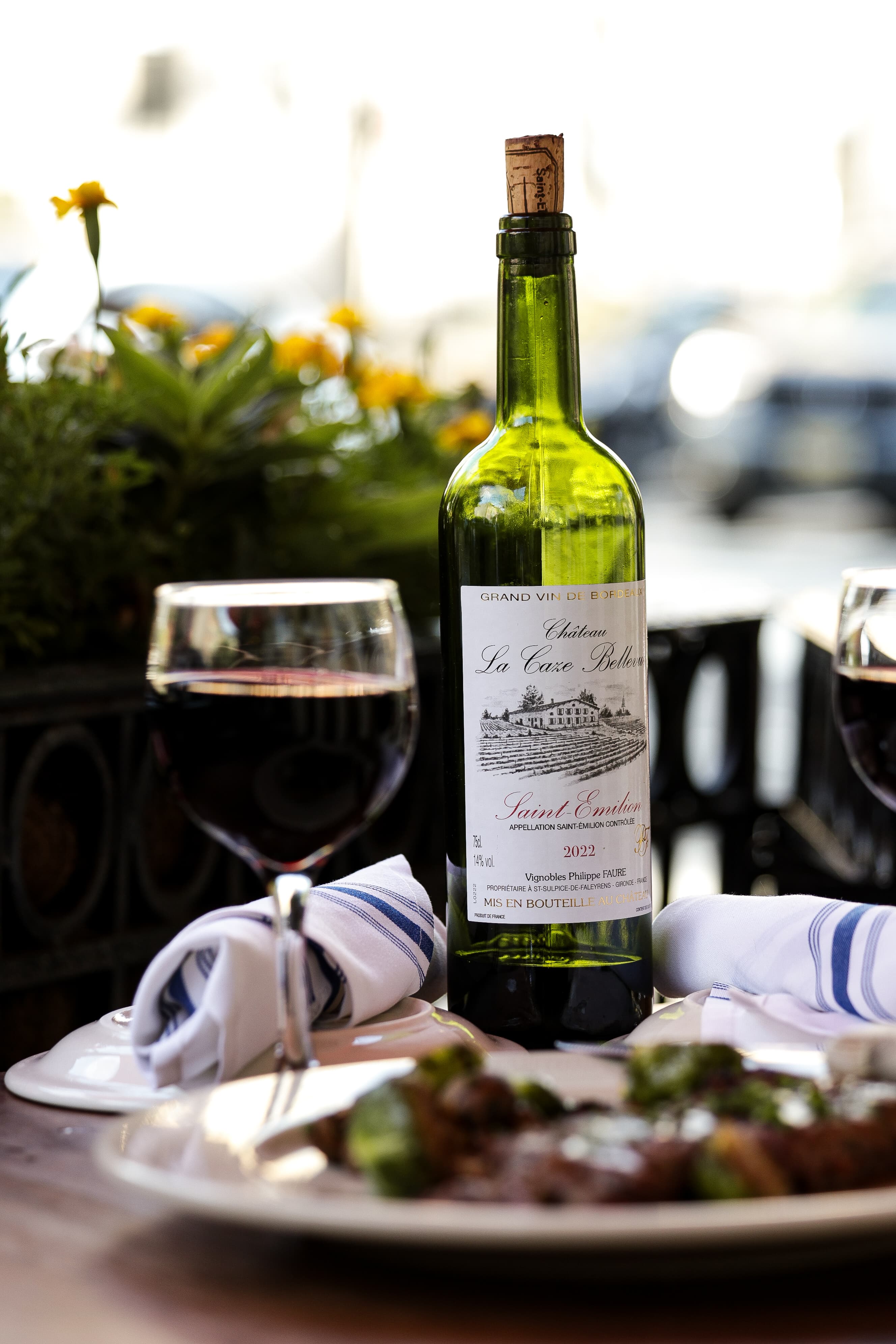 A bottle of red wine at Barbès